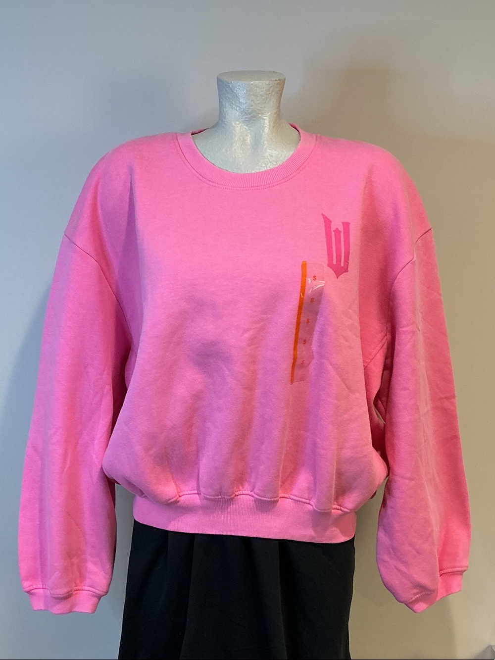 Wicked × Paul Tazewell Glinda Defy Gravity Pink Cropped Crewneck, NWT size S